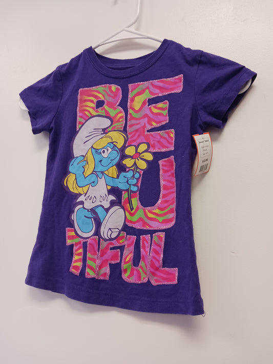 Purple  Smurfs Tshirt, 4T G