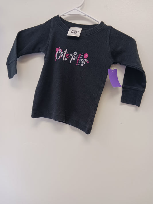 Black/Pink Caterpillar Longsleeve Shirt, 2T G
