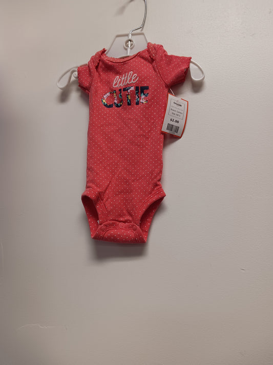 Pink Little Cutie Carters Onesie, NB G