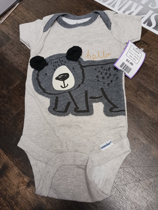 Grey Bear Gerber Onesie, NB B