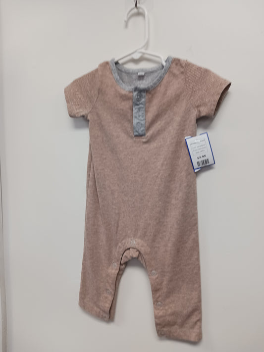 orange/grey Okie Dokie Striped One Piece, 9M B