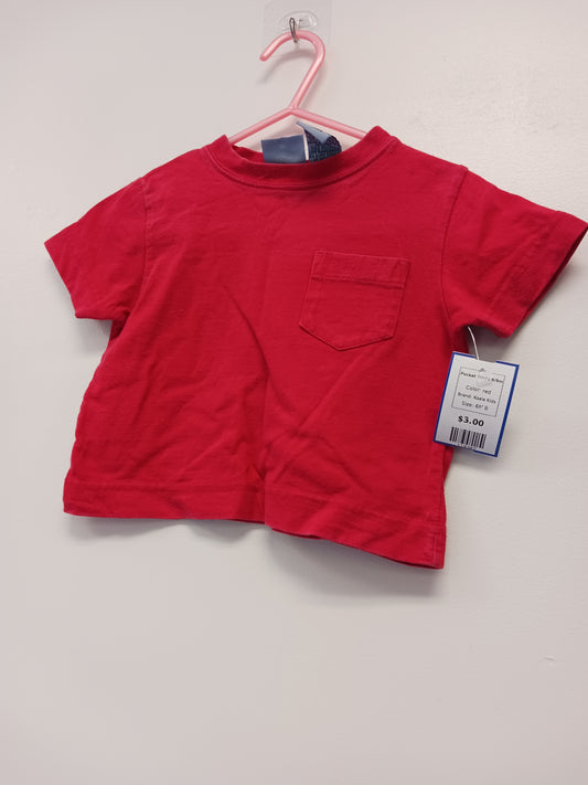 red Koala Kids Pocket Tshirt 6/9m, 6M B