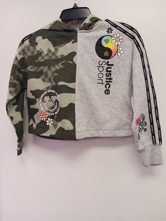 Grey/Green Camo Justice Hoodie, 7 G