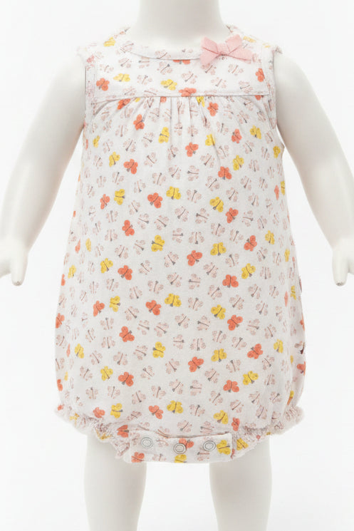 White/Pink/Yellow Butterfly CArters Short One Piece, 3M G