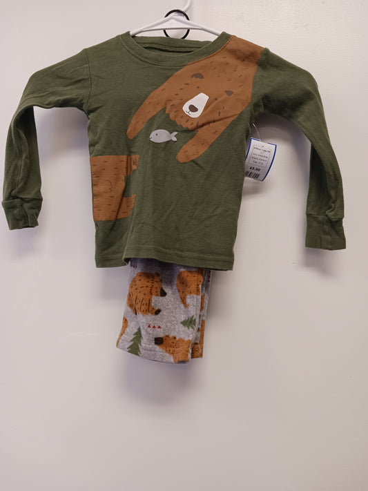Green/Grey Carters 2 Piece Bears PJS, 2T B