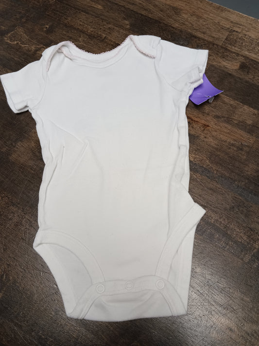 White/Pink Carters Onesie, 12M G