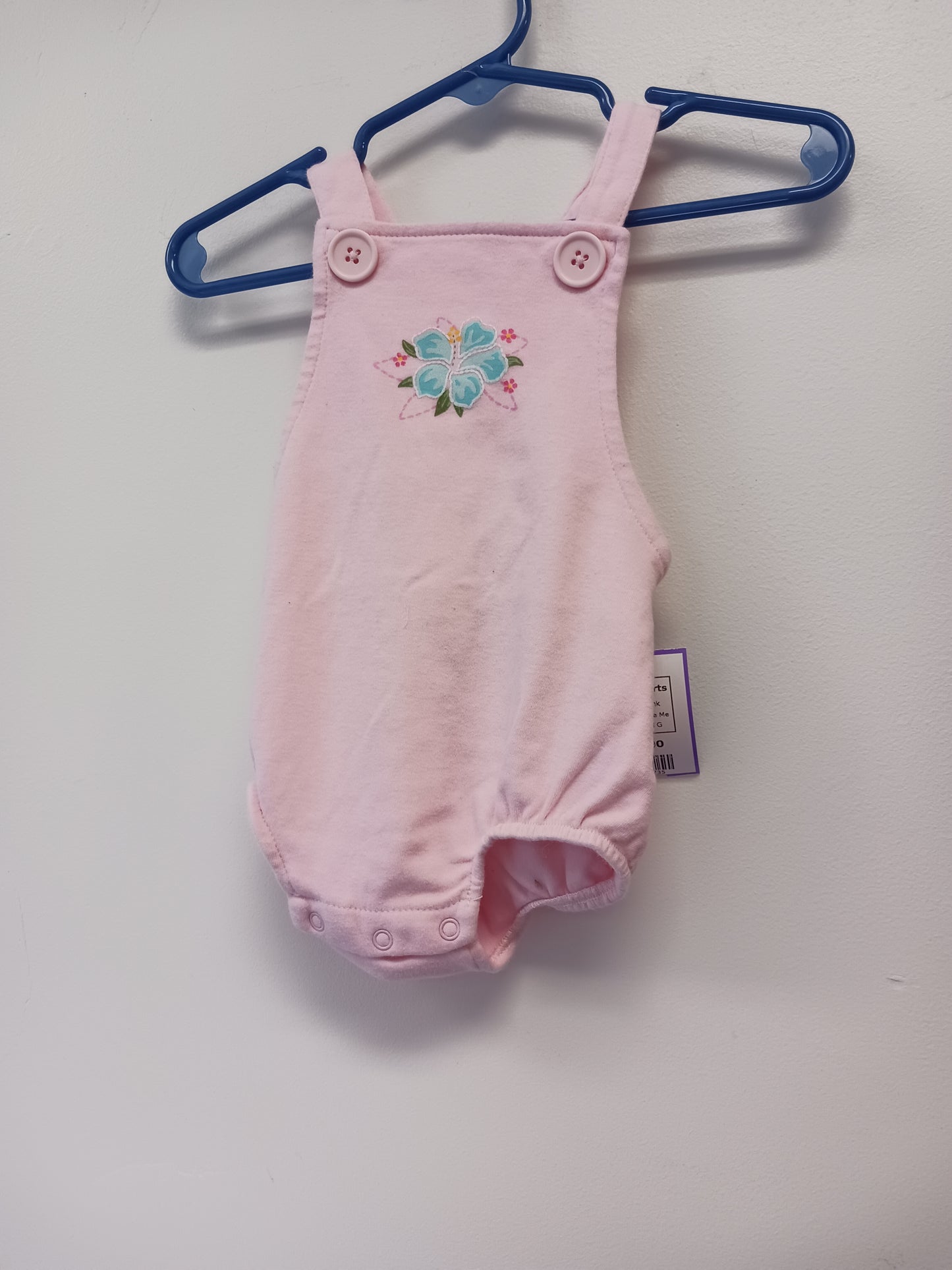 Pink Little Me Bib Shorts, 6M G