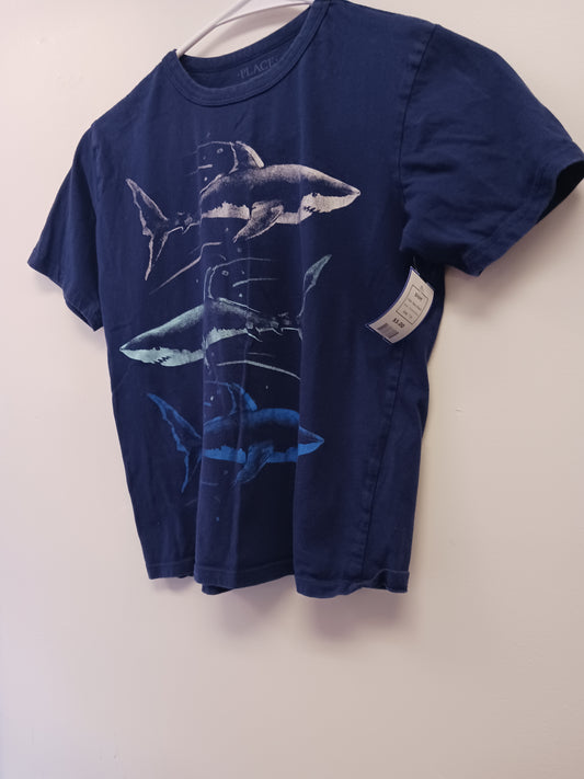 Navy Shark Childrens Place Shirt, 7 B