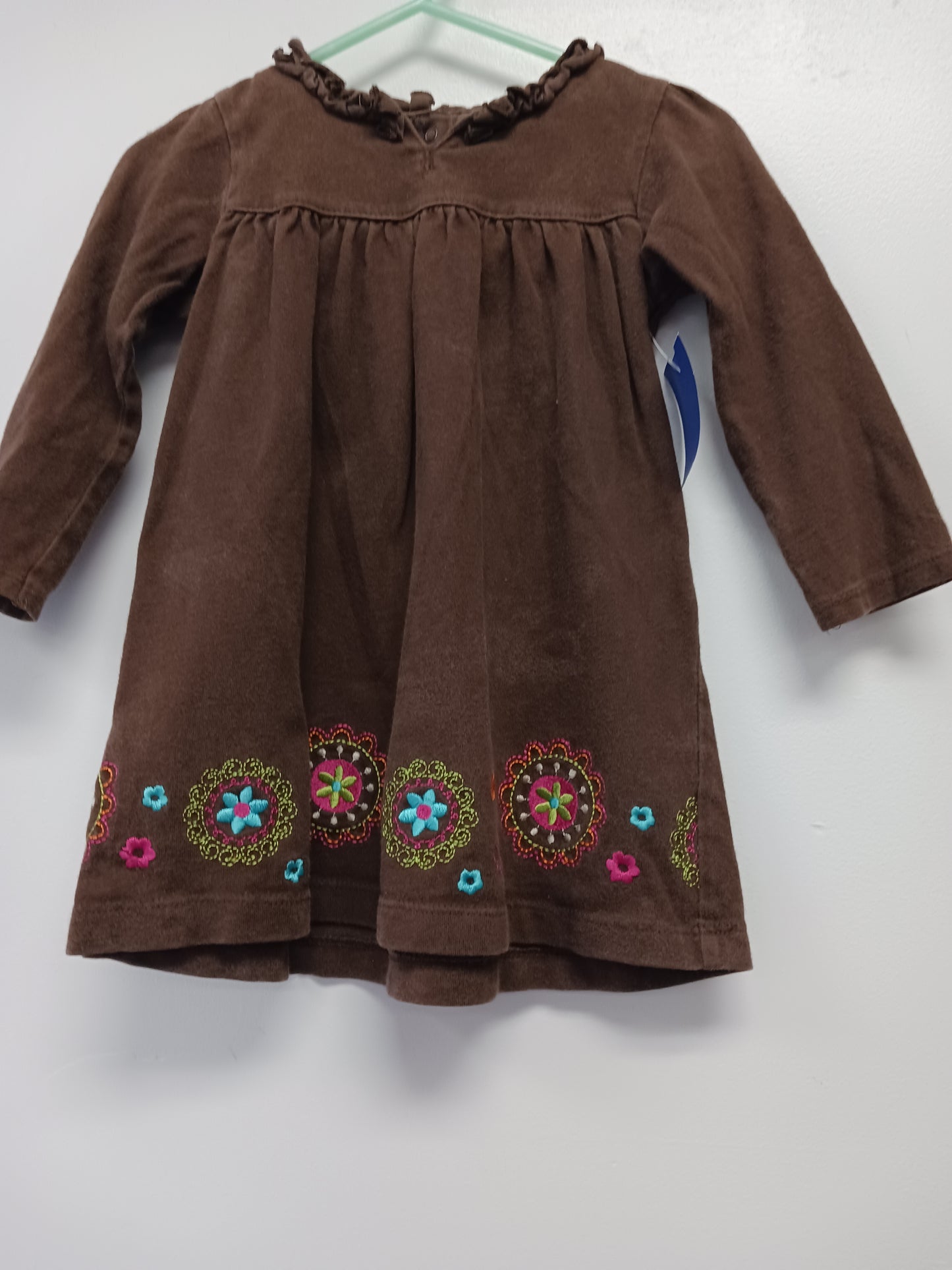 Brown Carters Long Sleeve Dress, 18M G