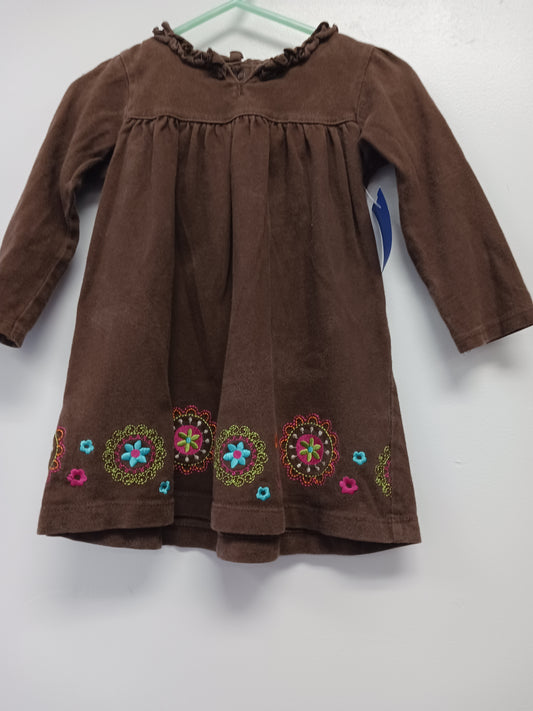 Brown Carters Long Sleeve Dress, 18M G