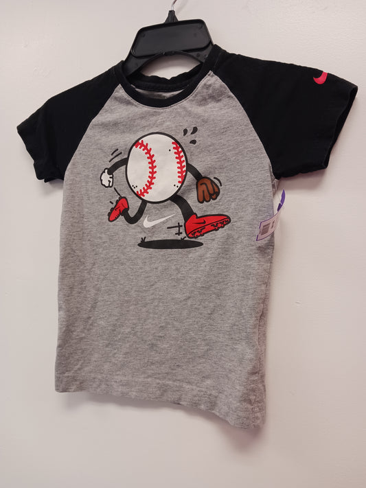 Grey/Black Baseball Nike Shirt, 6 B