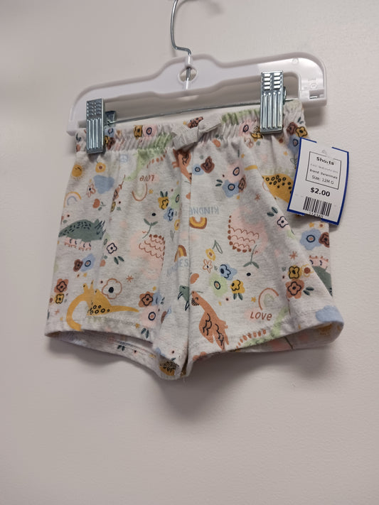 Tan/Colorful Dino Garanimals Shorts, 12M G