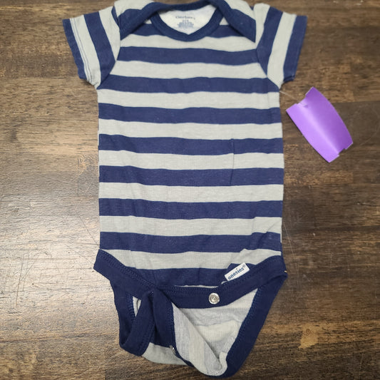 blue Gerber Striped Onesie 0-3m, NB B