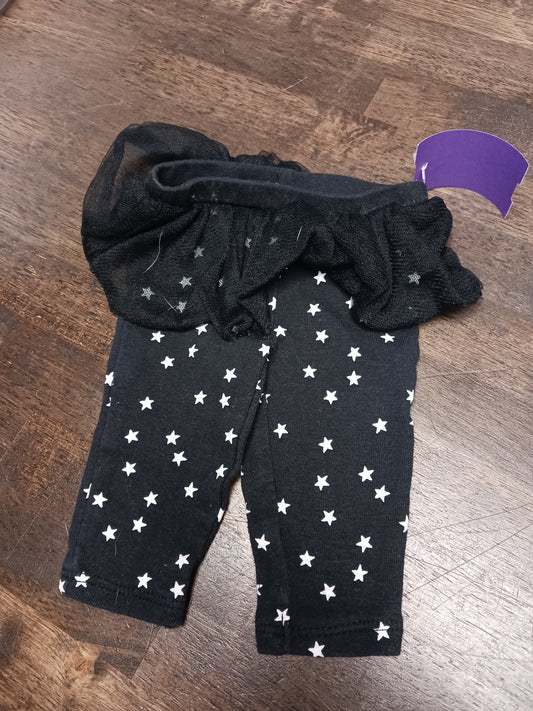 Black/White Star Carters Skirted Pants, NB G