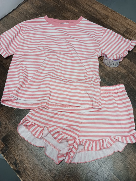 pink Carters 2 Piece PJs striped, 4T G