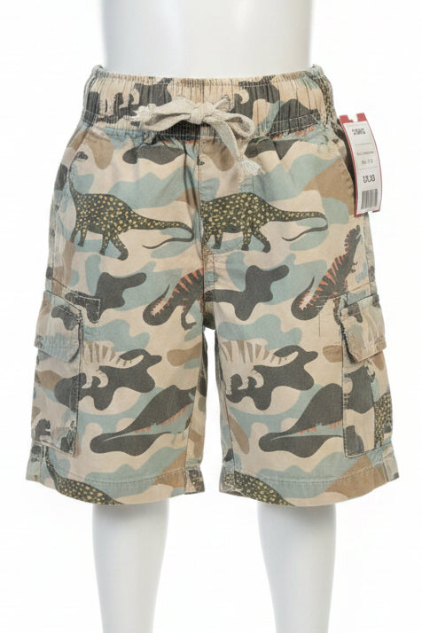 Tan/Brown/Green Dino Garanimals Shorts, 3T B