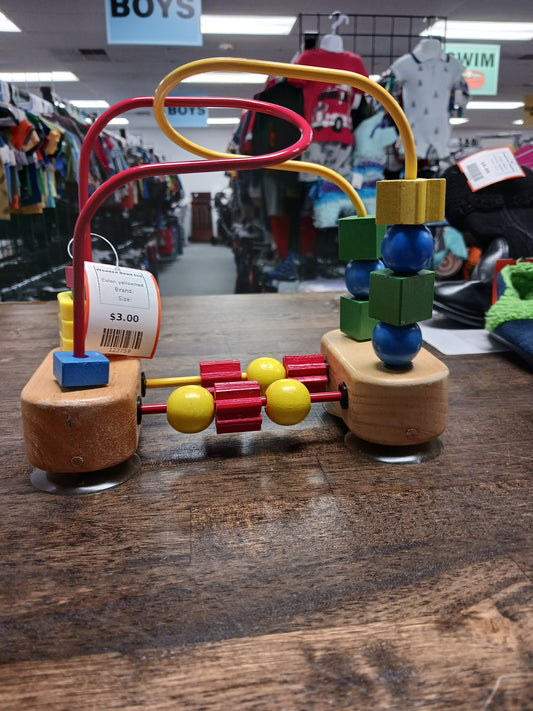 yellow/red  Wooden Bead toy