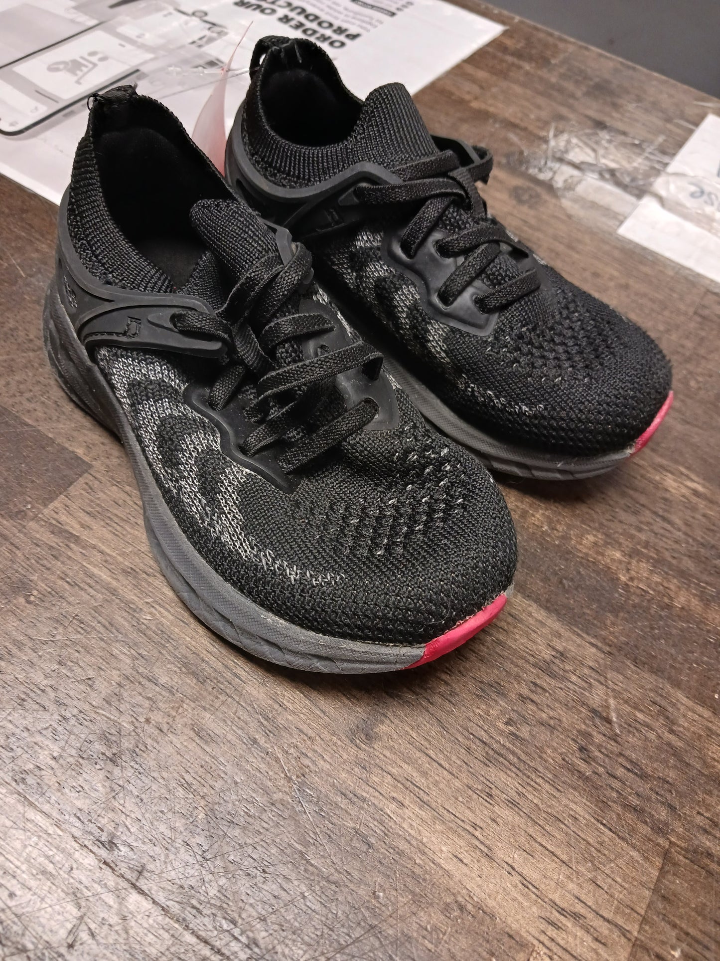 Black Athletic Works Sneakers, 8 B