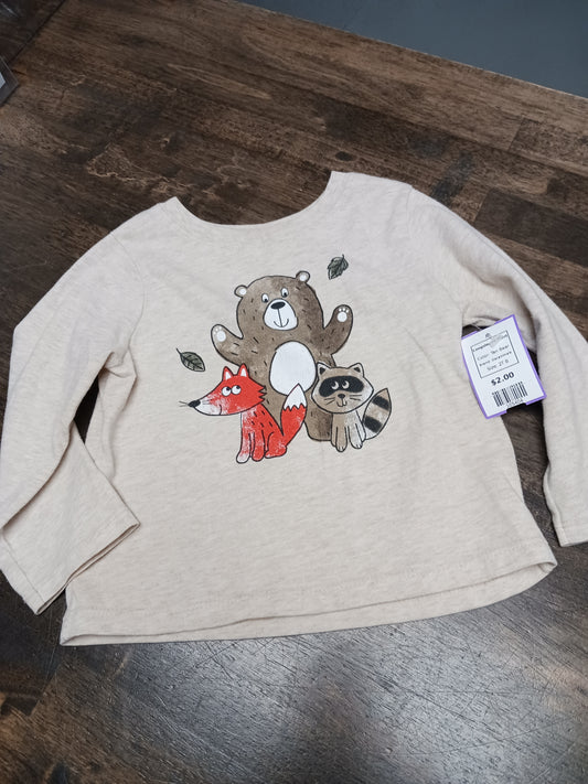 Tan Bear Garanimals Longsleeve Shirt, 2T B