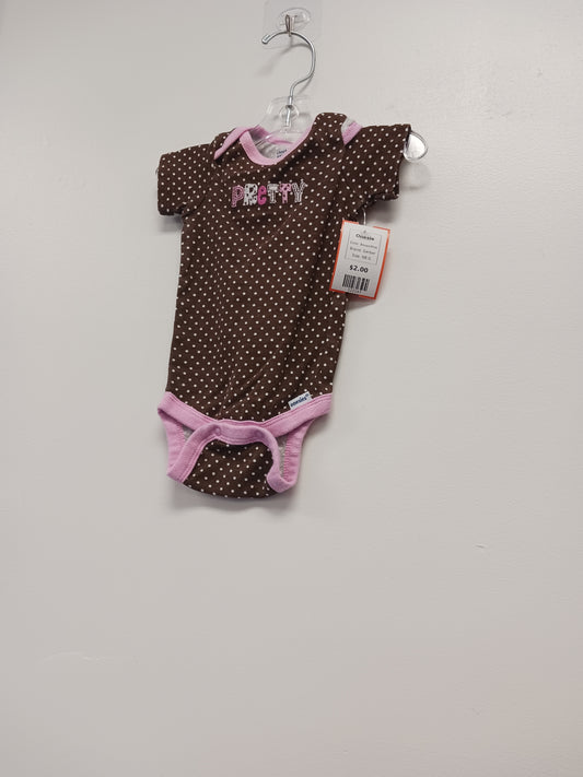 Brown/Pink Gerber Onesie, NB G
