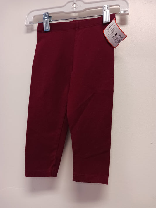Burgandy Cat & Jack Leggings, 18M G