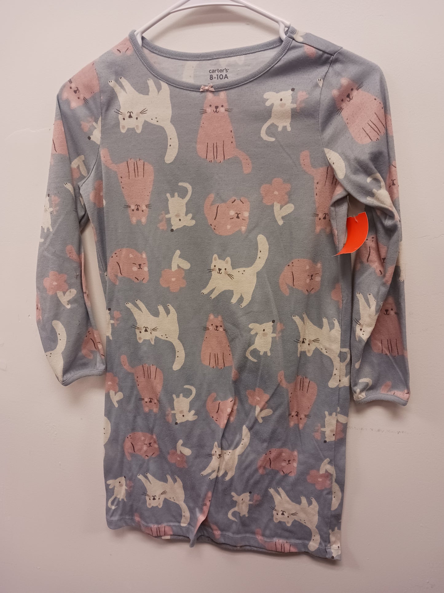 Blue Carters Cats Night Gown, 8-10 G