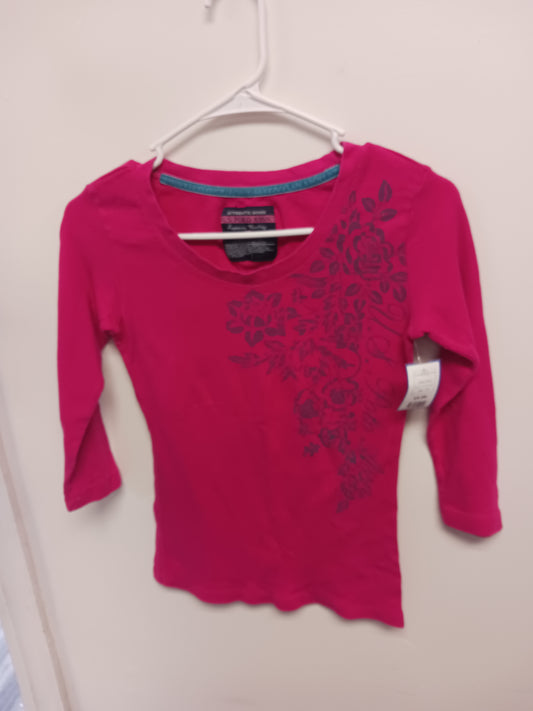 pink U.S. Polo Assn. Long Sleeve flowered Shirt, 7 G