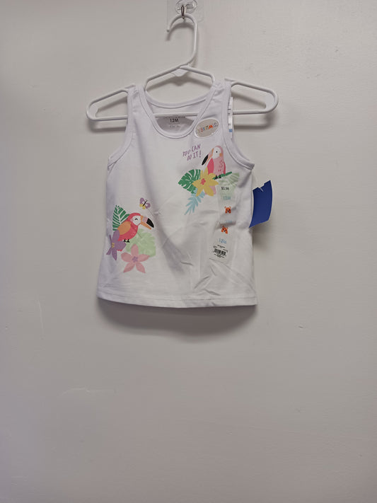 white Garanimals Tucan Tank Top, 12M G