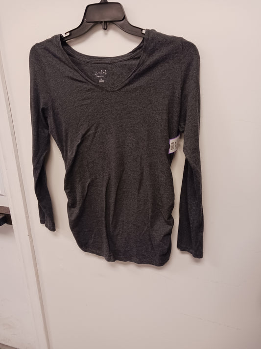 grey Isabel Maternity LS Tshirt, Medium