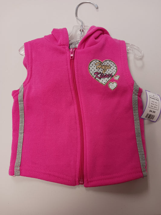 pink Diva Hooded Vest, 18M G