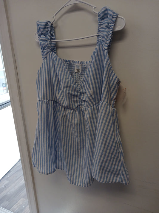 Blue/White Striped Time And Tru Maternity Shirt, XXL