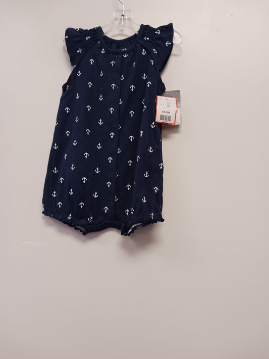 Blue Carters One Piece  Anchor Romper, 6M G