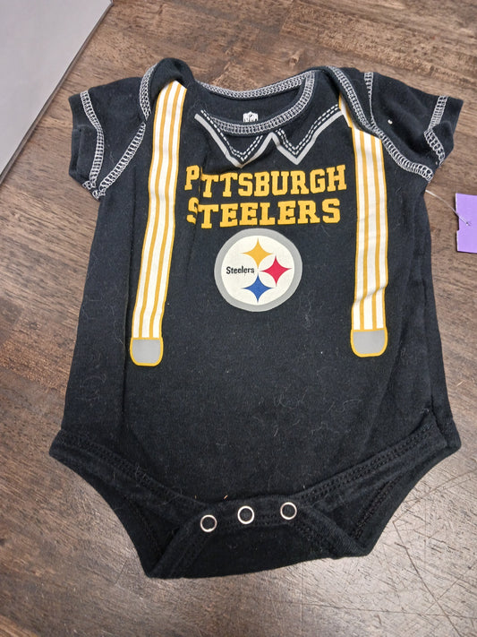 black NFL Steelers Onesie 0-3m, NB B