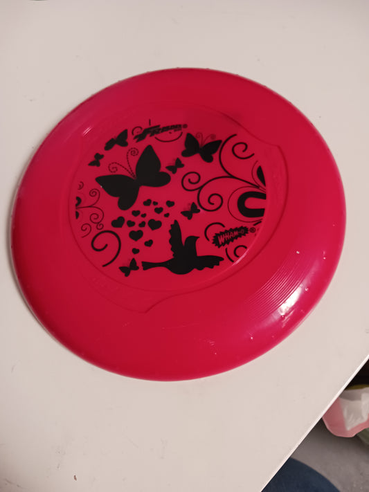 red Wham-o butterfly frisbee