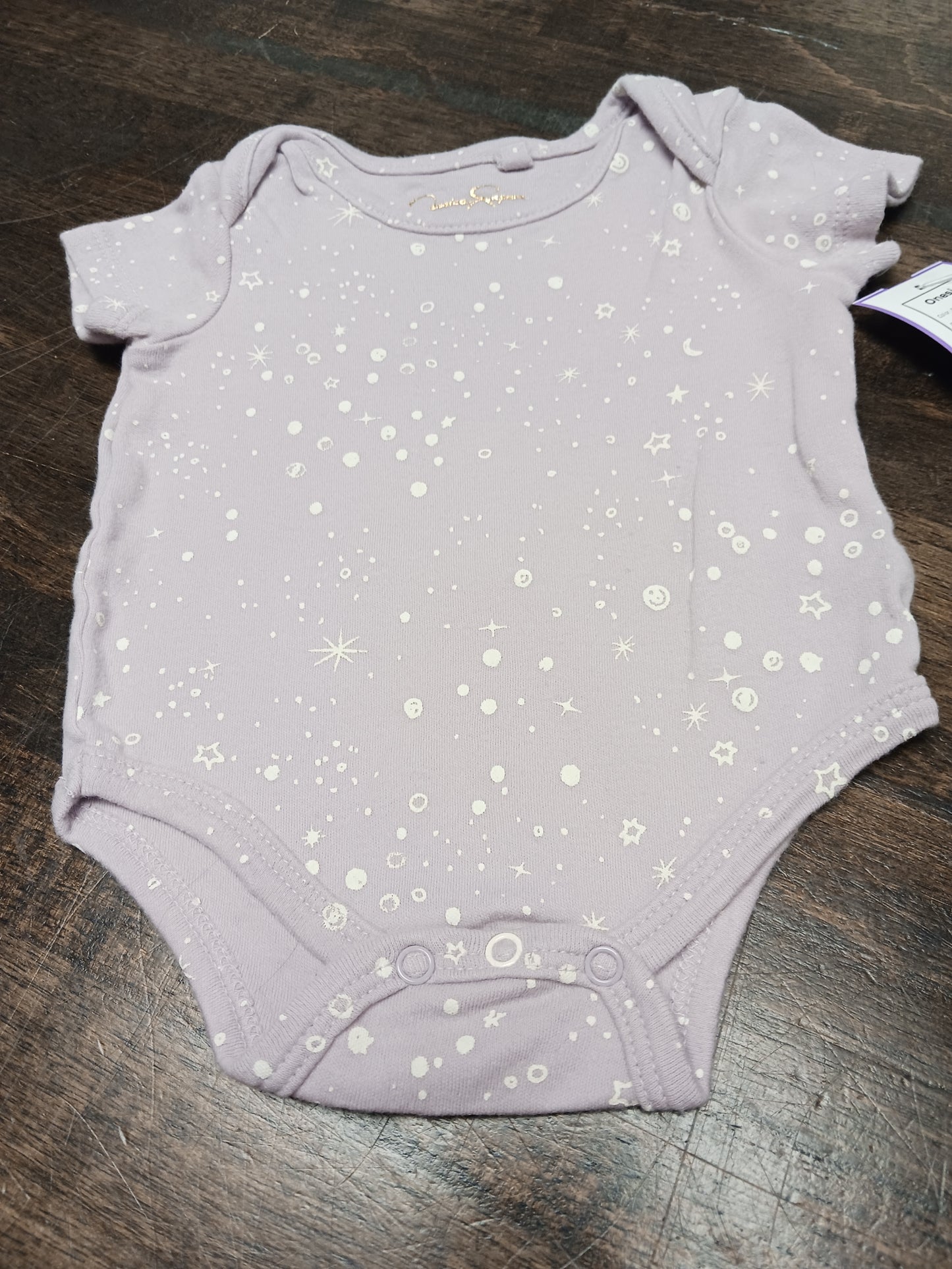 Purple/White Star Jessica Simpson Onesie, NB G