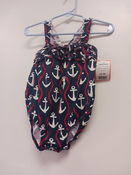 Navy/Red/White Anchor Hatley Swim Suit, 3M G