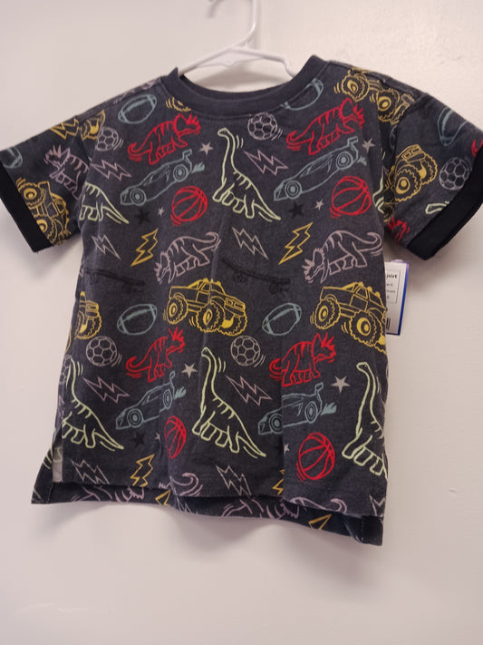 Black Garanimals Dino Shirt, 2T B