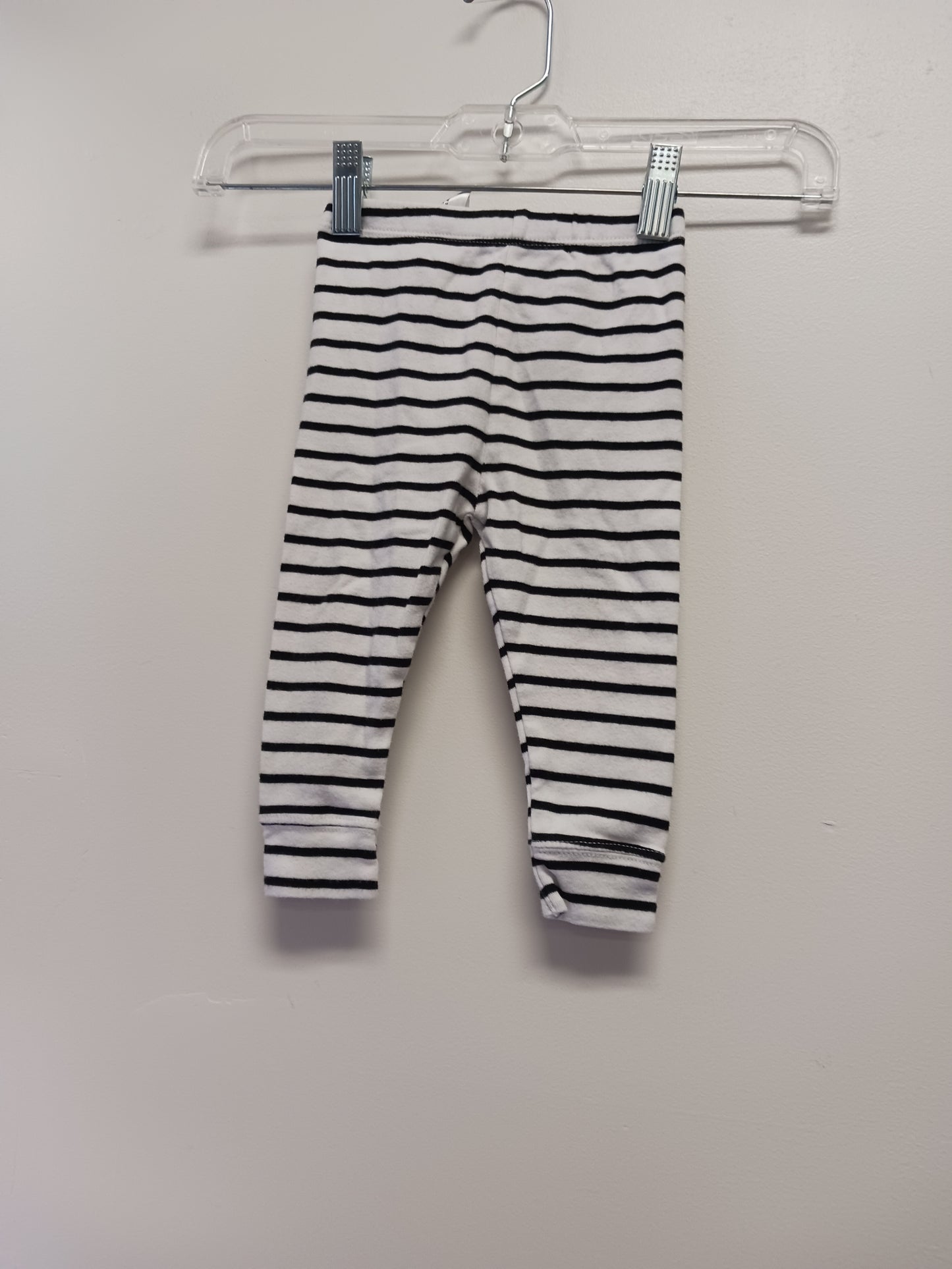 Black/White Cloud Island Striped Joggers 6/9m, 6M G