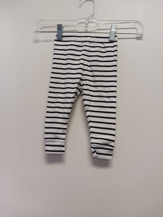 Black/White Cloud Island Striped Joggers 6/9m, 6M G