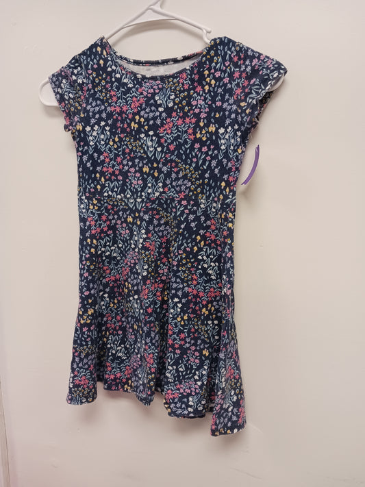 Navy Flower Jumping Bean Dress, 6 G