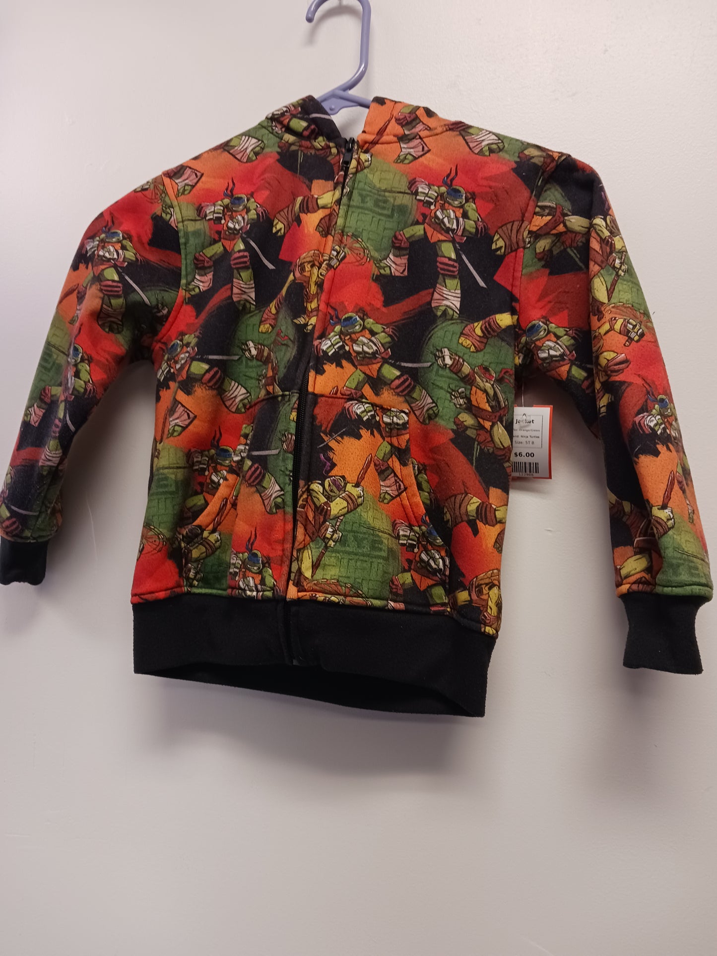 Orange/Green Ninja Turtles Jacket, 5T B
