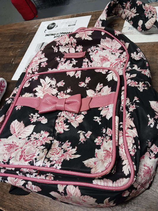 pink/black Laura Ashley Flower Diaper Bag