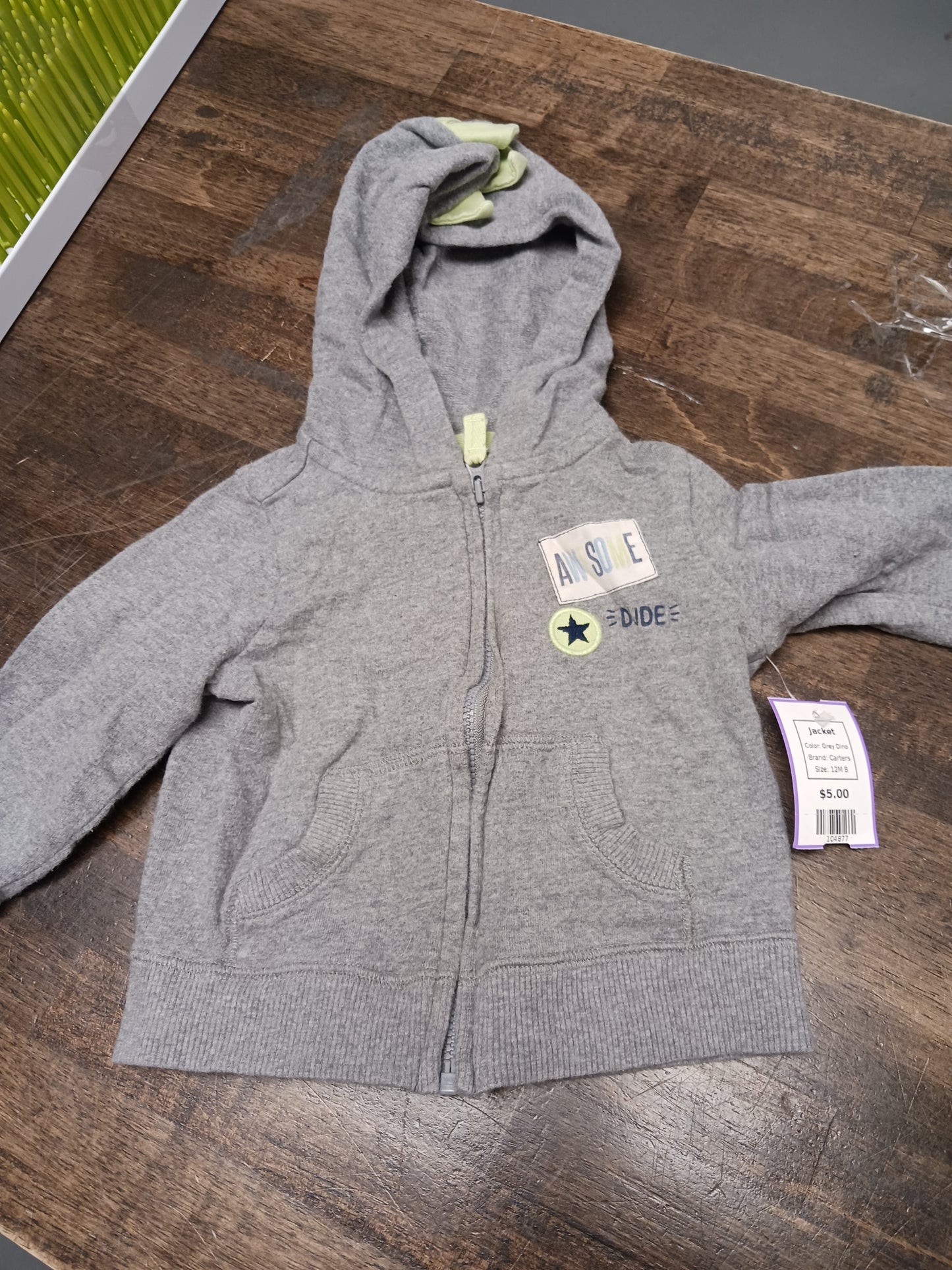 Grey Dino Carters Jacket, 12M B