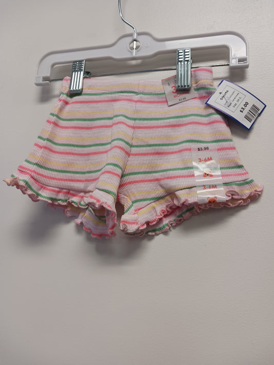 Pink/Colorful Garanimals Shorts, 3M G