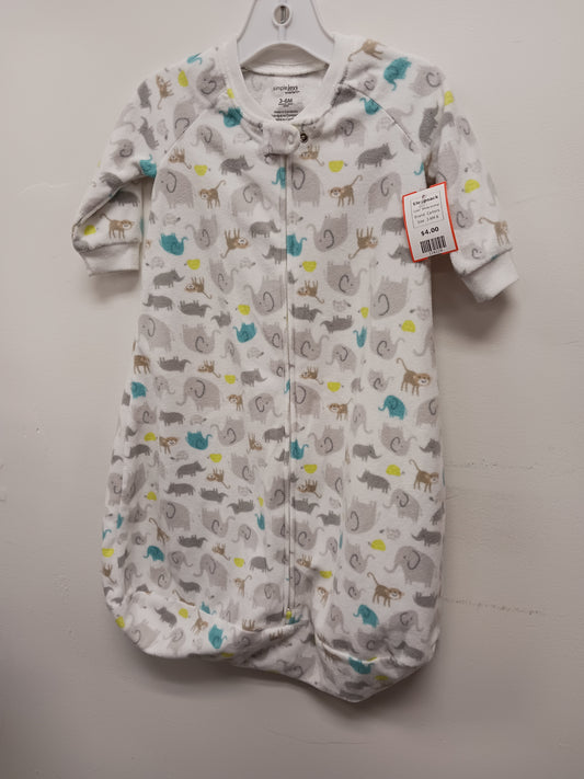 White Animal Carters Sleepsack, 3-6M B