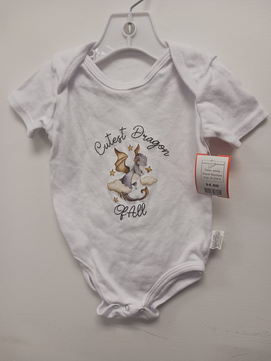 white Boutique Cutest Dragon Afterall onesie, 9-12M B