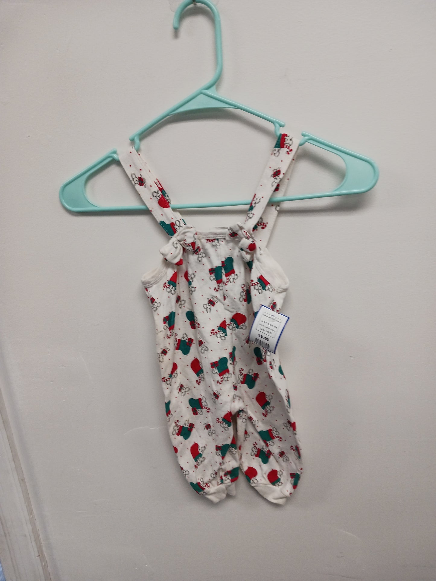 red/white Caroline Moon Christmas Bibs  6/9m, 6M G