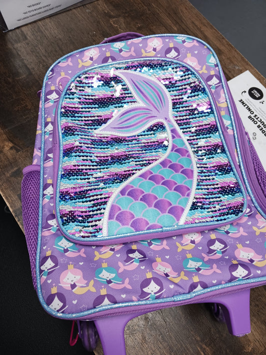 Purple Mermaid  Rolling Luggage Bag