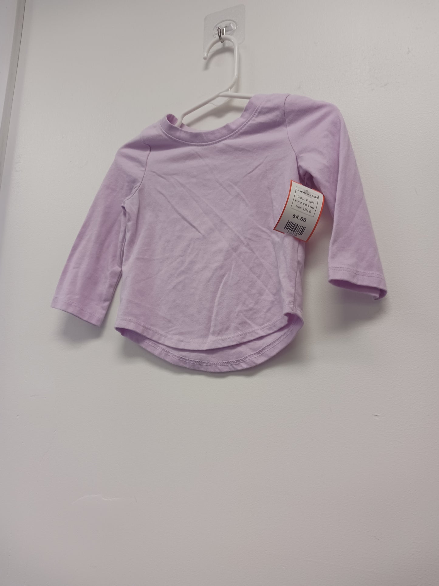Purple Cat & Jack Longsleeve Shirt, 12M G