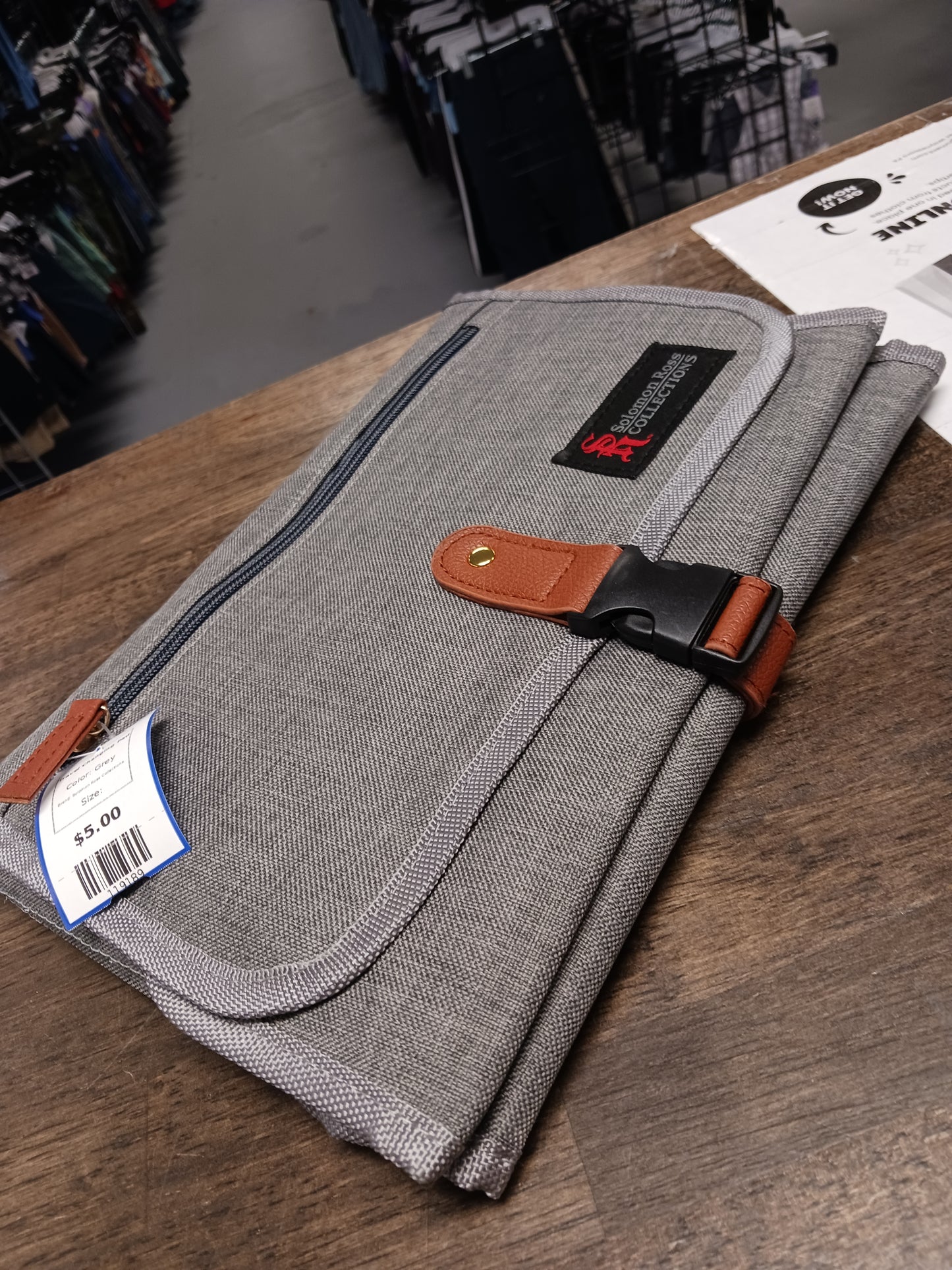 Grey Solomon Ross Collections Travel Changing Pad